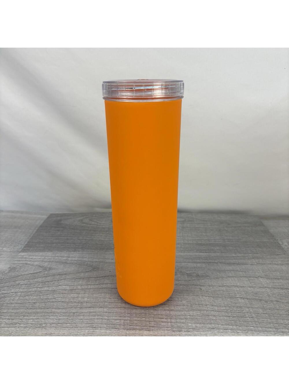 Dunkin Donuts 27oz Silicone Travel Cup Tumbler Orange 2019 - Picture 2 of 8